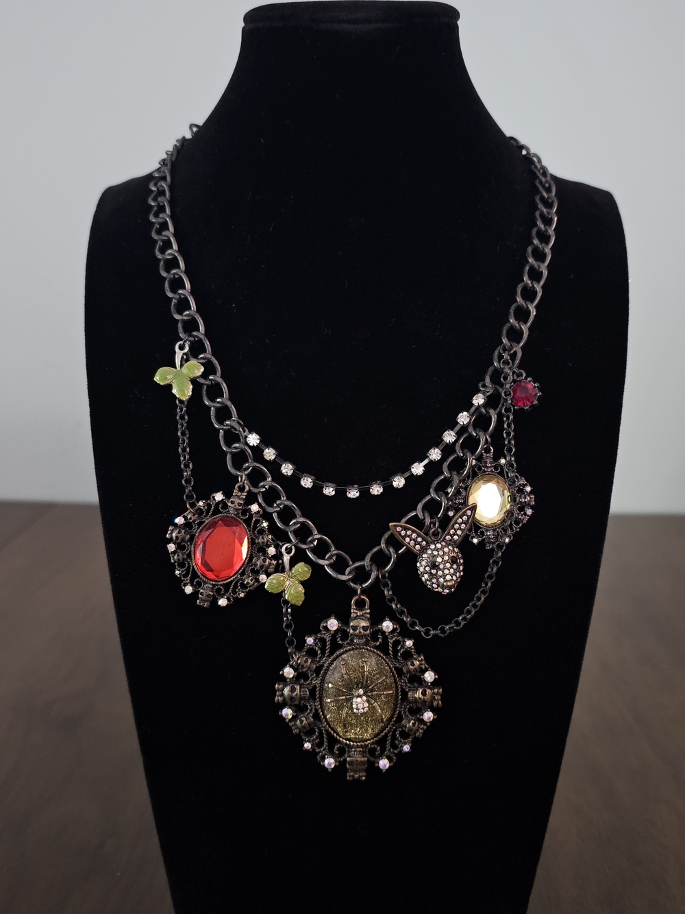 Betsey Johnson Spooky Spider Statement Necklace